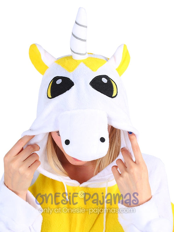 Gold and White Unicorn Onesie