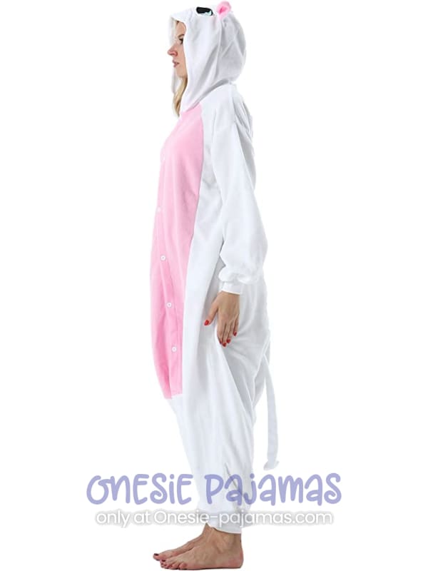 Pink and White Cat Onesie
