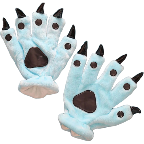 Turquoise Claw Gloves
